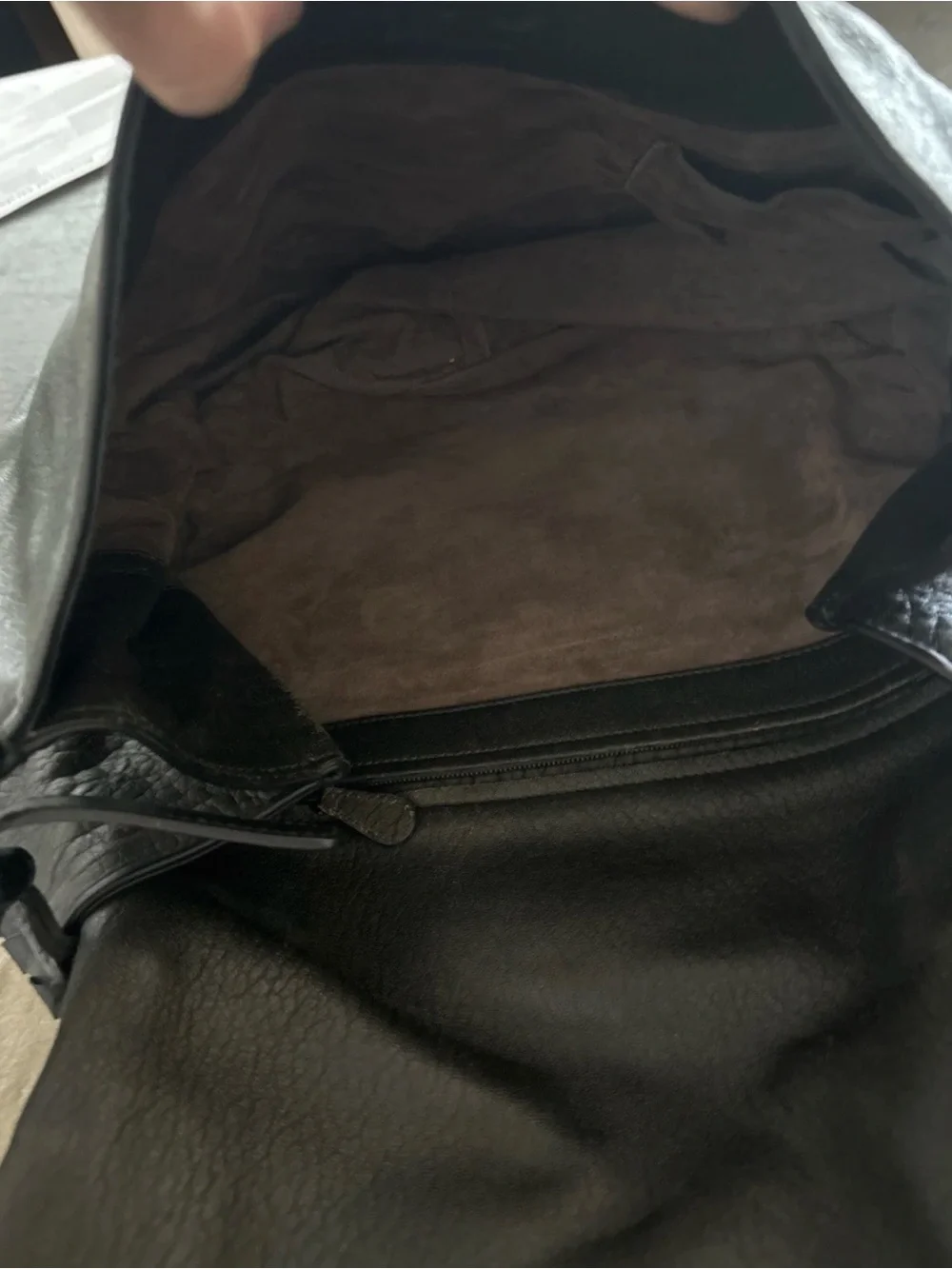 Bottega Veneta Distressed Black Leather Hobo Bag